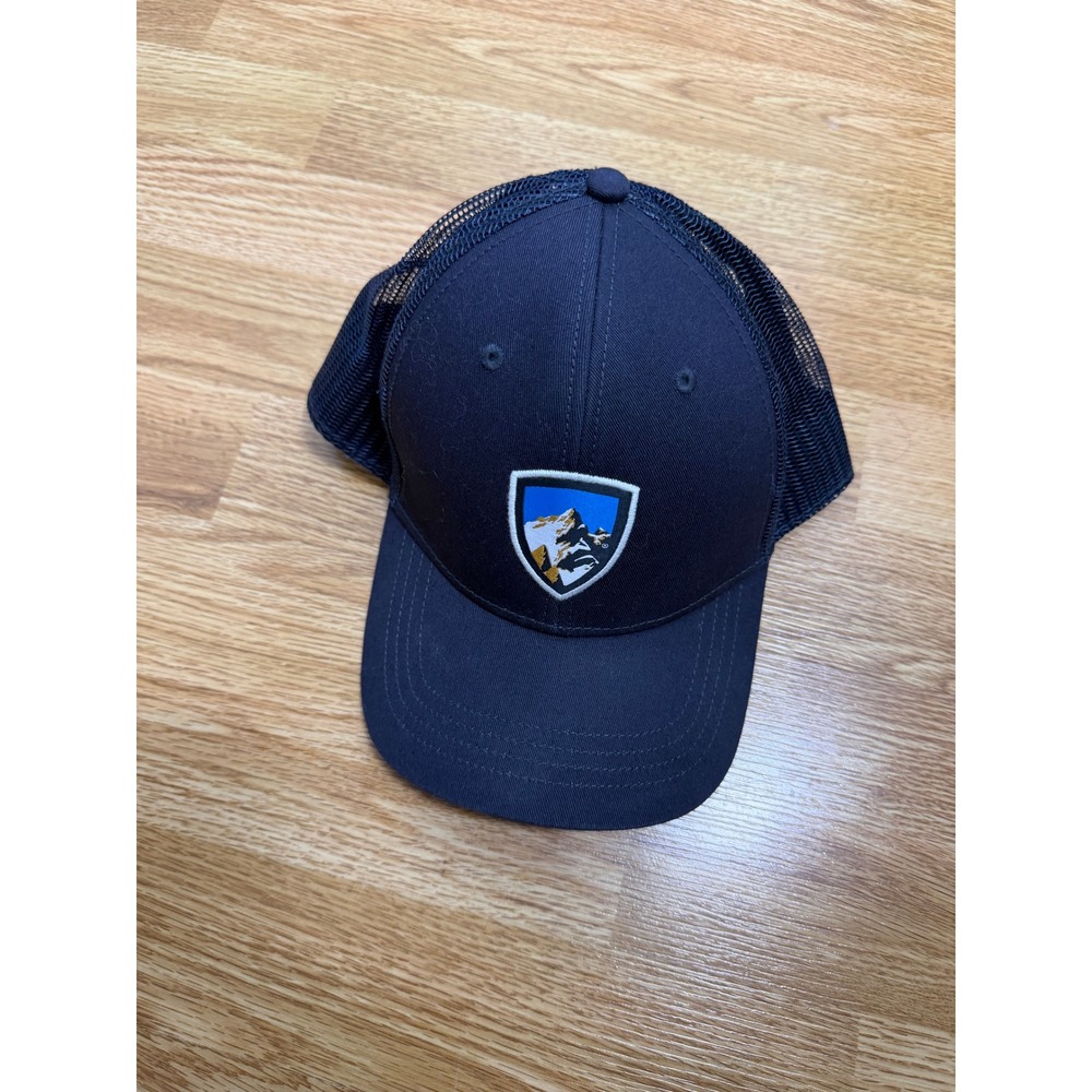 KUHL Hiking Outdoor Sporty Rugged Hat Mens OS Navy Mesh Snapback Mountain Logo